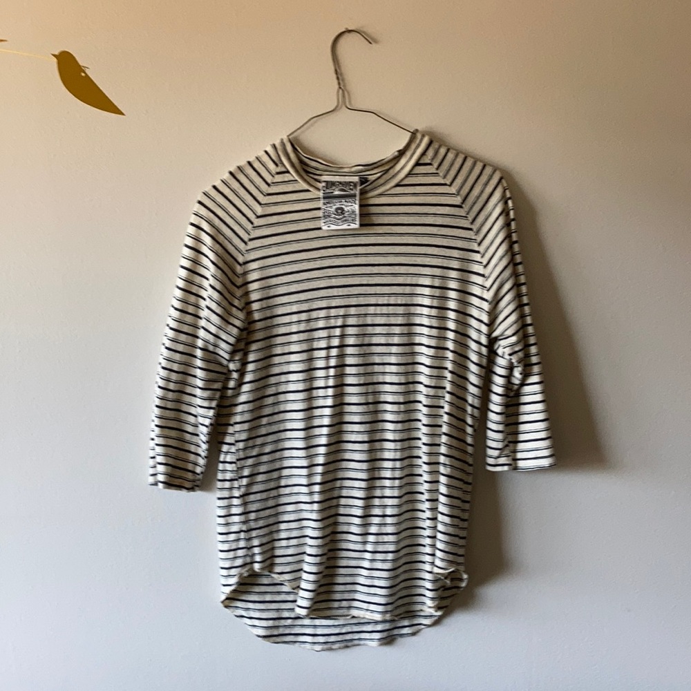 Jungmaven Double Stripe 3/4 Sleeve Hemp Shirt